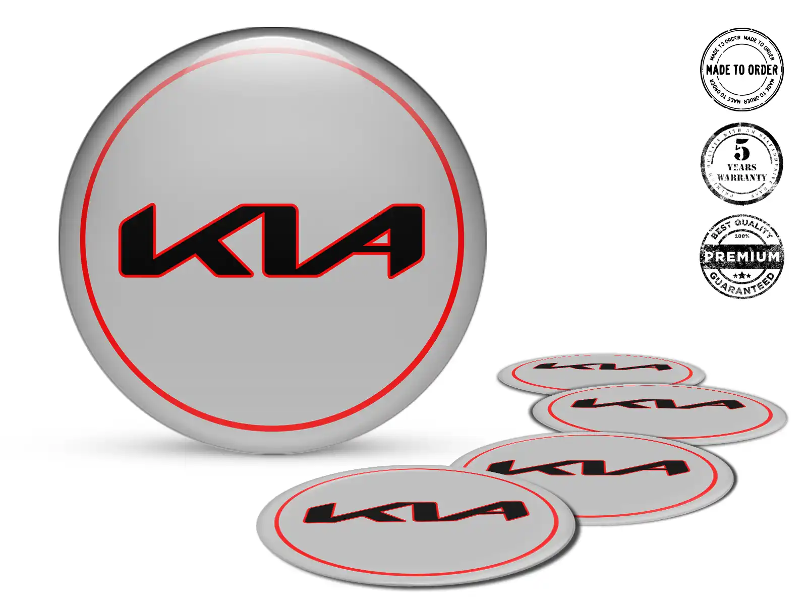 KIA Pegatina de Silicona Logo Calcomanías de Rueda de Lujo